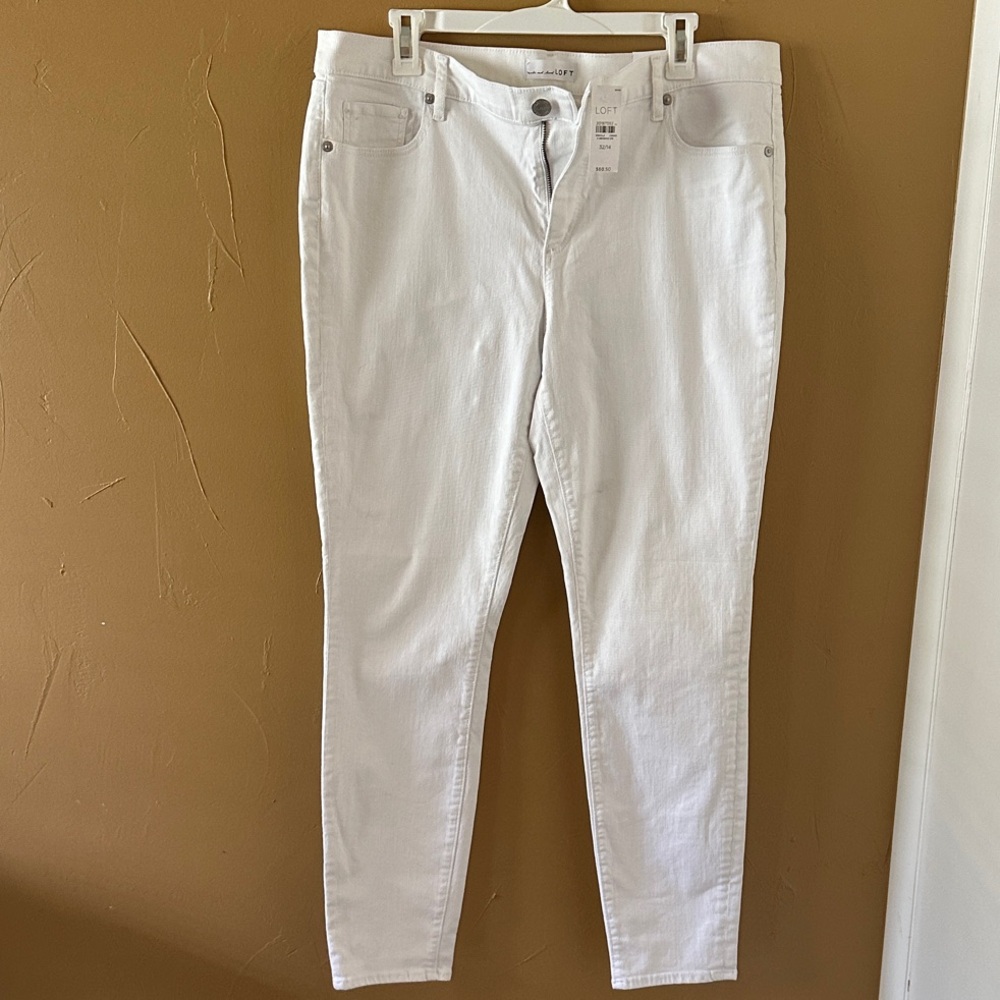 LOFT Women's Crisp White Skinny Jeans